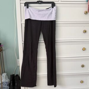 Vintage Y2K PINK Victoria's Secret lavender fold-over flare yoga pants